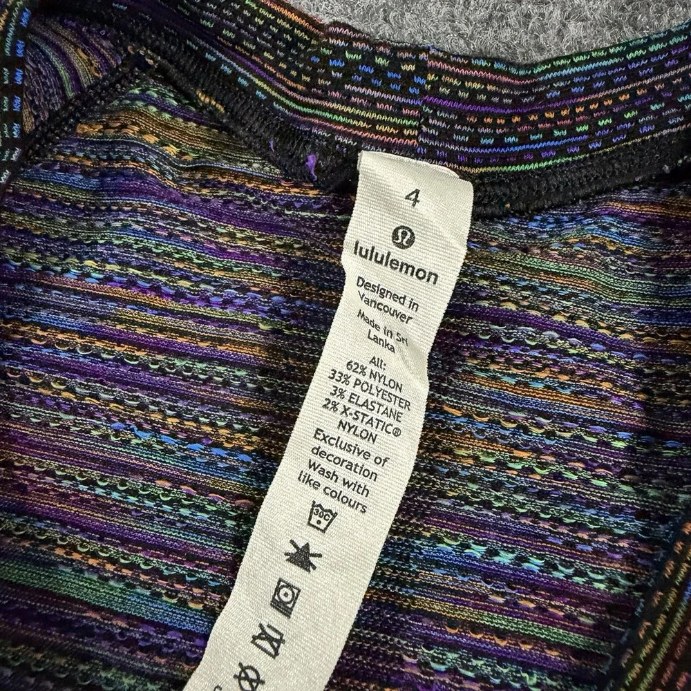 Lululemon Swiftly Tech Short Sleeve Shirt Womens 4 Love Rainbow Rare Limited